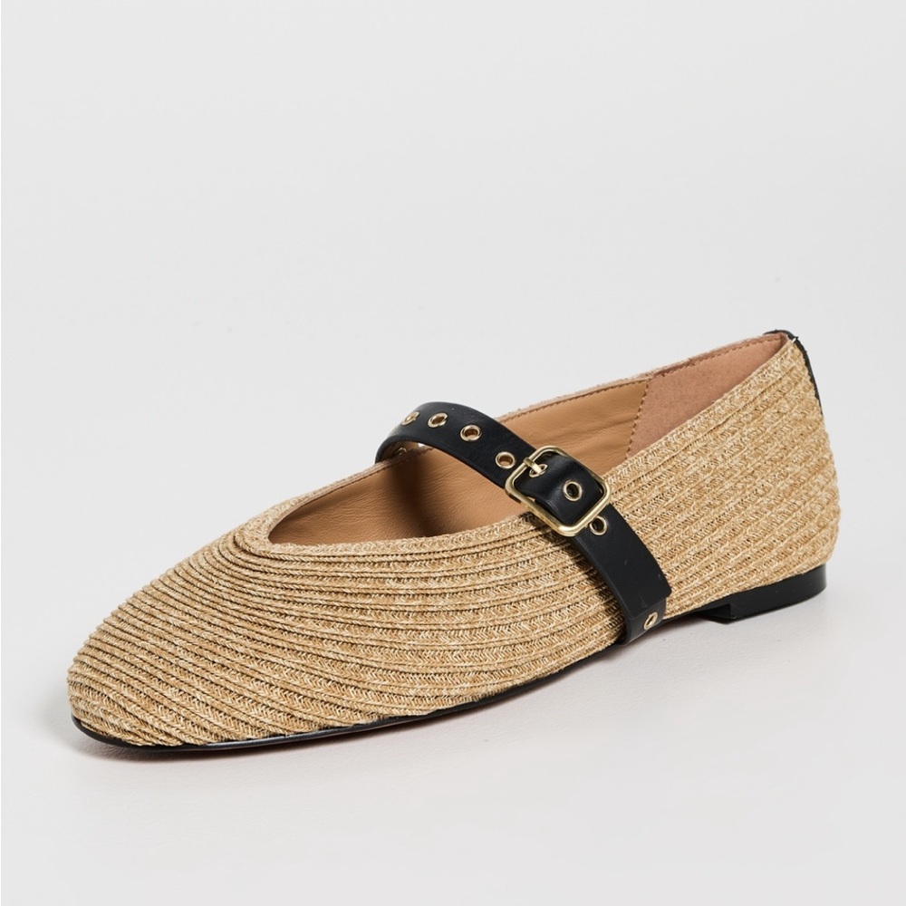 Madewell The Remy Mary Jane Flat in Straw